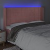 Tête de lit à LED Rose 163x16x118/128 cm Velours 
