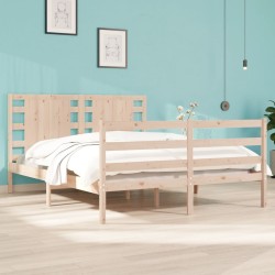 Cadre de lit sans matelas 135x190 cm bois de pin massif 