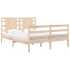Cadre de lit sans matelas 135x190 cm bois de pin massif 