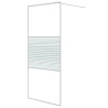 Paroi de douche Blanc 90x195 cm Verre ESG transparent 