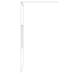 Paroi de douche Blanc 90x195 cm Verre ESG transparent 