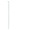 Paroi de douche Blanc 90x195 cm Verre ESG transparent 