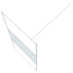 Paroi de douche Blanc 90x195 cm Verre ESG transparent 