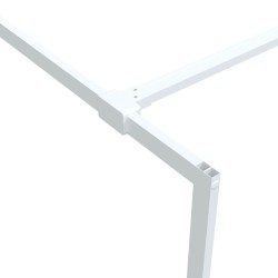 Paroi de douche Blanc 90x195 cm Verre ESG transparent 