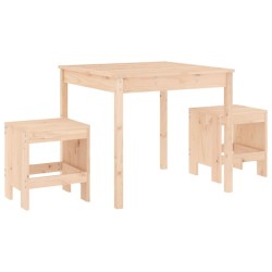 Ensemble de bistrot de jardin 3 pcs bois de pin massif 