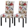 Chaises à manger lot de 2 multicolore tissu 
