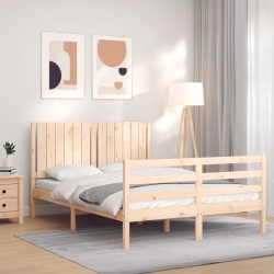 Cadre de lit sans matelas 140x200 cm bois massif 