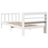 Cadre de lit sans matelas blanc 90x190 cm bois de pin massif 