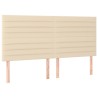 Tête de lit à LED Crème 160x5x118/128 cm Tissu 