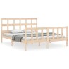Cadre de lit sans matelas 160x200 cm bois massif de pin 