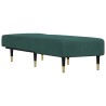 Chaise longue vert foncé velours 