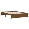 Cadre de lit sans matelas marron miel bois massif 140x200 cm 