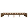 Cadre de lit sans matelas marron miel bois massif 140x200 cm 