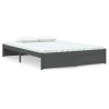 Cadre de lit sans matelas gris bois massif 140x200 cm 