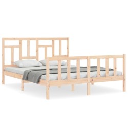 Cadre de lit sans matelas 160x200 cm bois massif de pin 