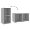 Ensemble de meubles TV 3 pcs Gris béton Bois d'ingénierie 