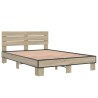 Cadre de lit sans matelas chêne sonoma 135x190 cm 