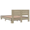 Cadre de lit sans matelas chêne sonoma 135x190 cm 