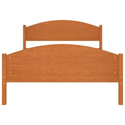 Cadre de lit sans matelas marron miel pin massif 120x200 cm 