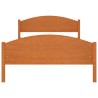 Cadre de lit sans matelas marron miel pin massif 120x200 cm 