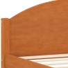 Cadre de lit sans matelas marron miel pin massif 120x200 cm 