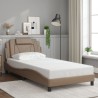 Cadre de lit sans matelas cappuccino 100x200 cm similicuir 