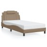 Cadre de lit sans matelas cappuccino 100x200 cm similicuir 
