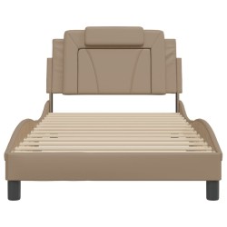 Cadre de lit sans matelas cappuccino 100x200 cm similicuir 