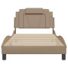 Cadre de lit sans matelas cappuccino 100x200 cm similicuir 