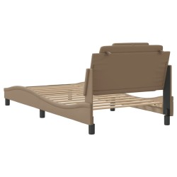 Cadre de lit sans matelas cappuccino 100x200 cm similicuir 