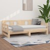 Lit coulissant sans matelas bois de pin massif 2x(90x190) cm 