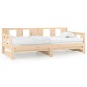 Lit coulissant sans matelas bois de pin massif 2x(90x190) cm 