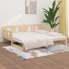 Lit coulissant sans matelas bois de pin massif 2x(90x190) cm 