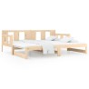 Lit coulissant sans matelas bois de pin massif 2x(90x190) cm 