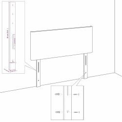 Tête de lit avec oreilles Cappuccino 93x23x78/88 cm Similicuir 