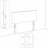 Tête de lit avec oreilles Cappuccino 93x23x78/88 cm Similicuir 