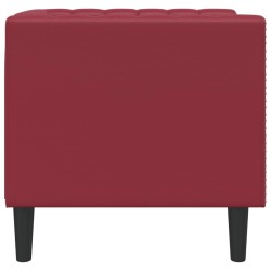 Fauteuil Chesterfield rouge bordeaux similicuir 