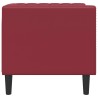 Fauteuil Chesterfield rouge bordeaux similicuir 