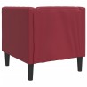 Fauteuil Chesterfield rouge bordeaux similicuir 