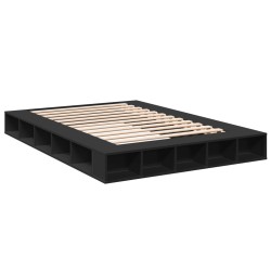Cadre de lit sans matelas noir 150x200 cm 