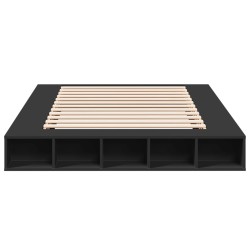 Cadre de lit sans matelas noir 150x200 cm 