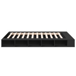 Cadre de lit sans matelas noir 150x200 cm 