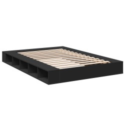 Cadre de lit sans matelas noir 150x200 cm 