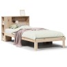 Lit bibliothèque sans matelas 90x190 cm bois de pin massif 