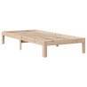 Lit bibliothèque sans matelas 90x190 cm bois de pin massif 