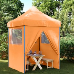 Tente de réception pliable escamotable avec 4 parois latérales 