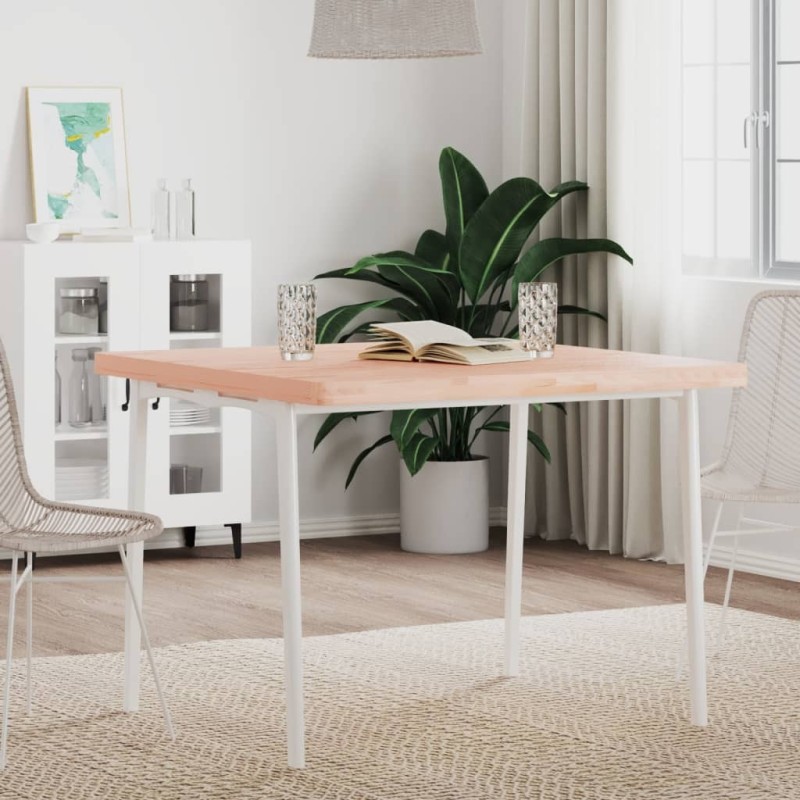Dessus de table 90x90x4 cm carré bois massif de hêtre 
