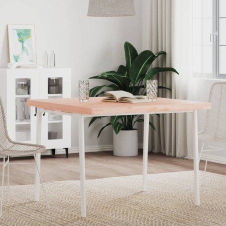Dessus de table 90x90x4 cm carré bois massif de hêtre 