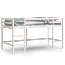 Lit mezzanine d'enfants sans matelas avec échelle 90x190 cm 