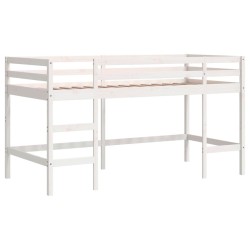 Lit mezzanine d'enfants sans matelas avec échelle 90x190 cm 